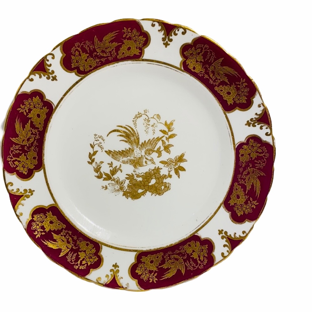 Tuscan China Gold Trimmed Scolloped Edged Plate